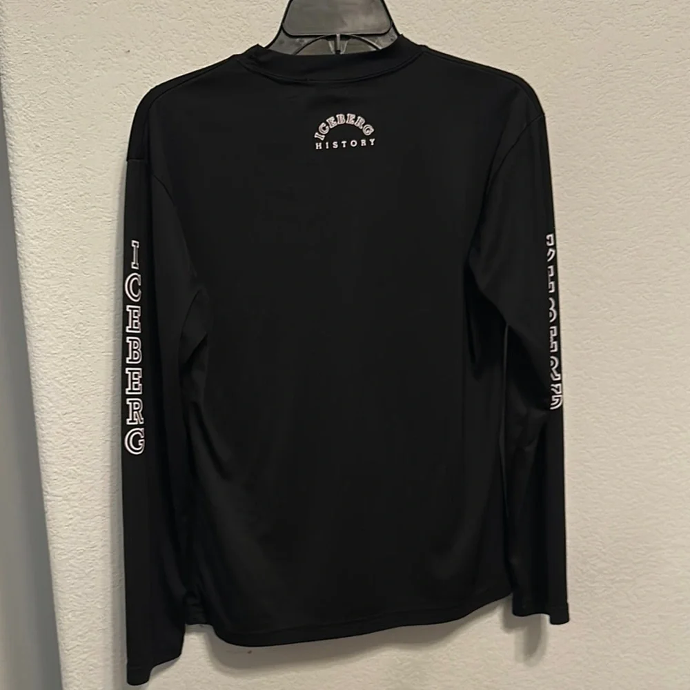 Vintage Iceberg Black Graphic Long Sleeve Jersey EUC - Picture 4 of 6